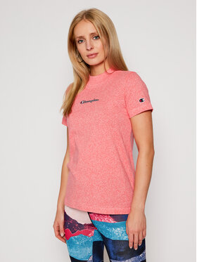 champion-t-shirt-script-logo-eco-yarn-113206-rozowy-custom-fit