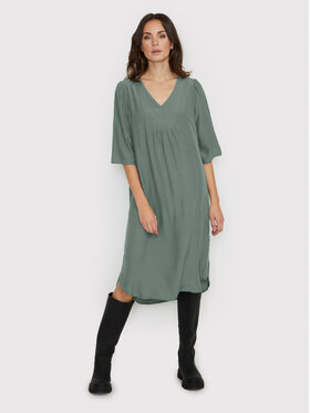 kaffe-sukienka-codzienna-kajojo-10506731-zielony-relaxed-fit