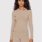 nebbia-bluzka-415-brazowy-slim-fit