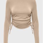 only-bluzka-free-15273543-bezowy-slim-fit
