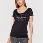 pepe-jeans-t-shirt-paiges-pl505020-czarny-slim-fit
