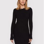 pieces-sukienka-dzianinowa-crista-17115048-czarny-slim-fit