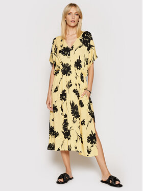 samsoe-samsoe-sukienka-letnia-andina-f20300220-zolty-loose-fit