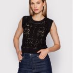 the-kooples-bluzka-crochet-fpul24022k-czarny-regular-fit