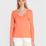 tommy-hilfiger-bluzka-classic-ww0ww30489-pomaranczowy-regular-fit