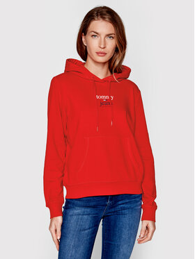 tommy-jeans-bluza-essential-dw0dw13573-czerwony-regular-fit