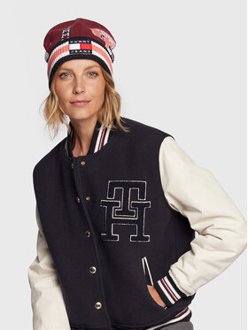 tommy-jeans-czapka-aw0aw12682-bordowy