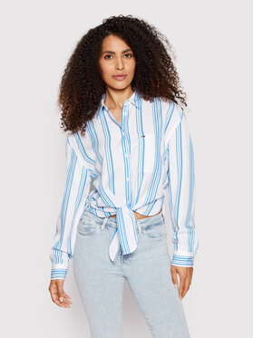 tommy-jeans-koszula-front-tie-stripe-dw0dw12901-bialy-relaxed-fit