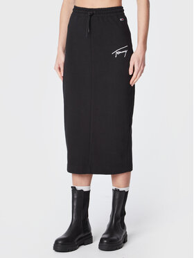 tommy-jeans-spodnica-midi-signature-dw0dw14418-czarny-regular-fit