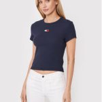 tommy-jeans-t-shirt-baby-crop-rib-center-badge-dw0dw12604-granatowy-cropped-fit