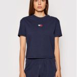 tommy-jeans-t-shirt-tjw-tommy-center-badge-dw0dw10404-granatowy-regular-fit