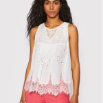 twinset-bluzka-221tt2024-bialy-loose-fit