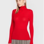 twinset-golf-222tt3561-czerwony-slim-fit
